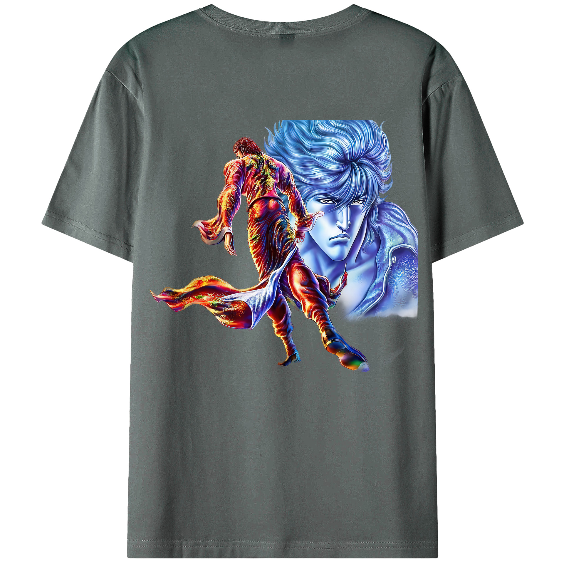 （画像用） 北斗の拳 Fist of the North Star 綿100％半袖Tシャツ（背面プリント）